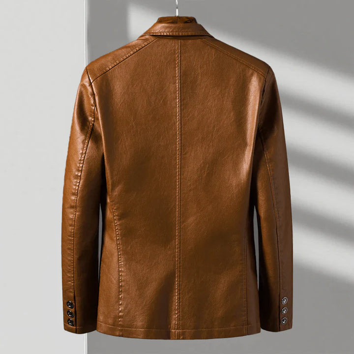 Men’s Smart Casual Faux Leather Jacket