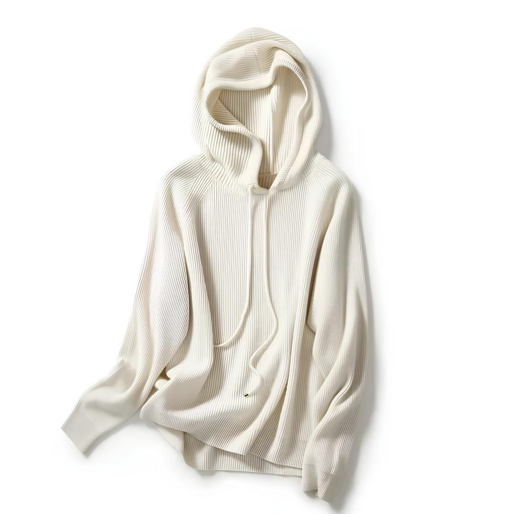 Women’s Ribbed Knit Hooded Jumper