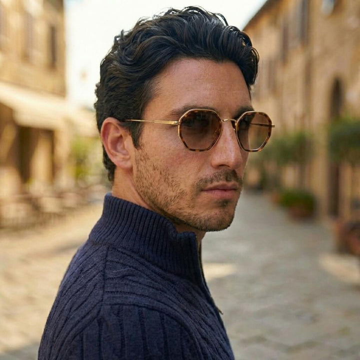 Geometric Polarized Sunglasses - Gradient Lens Retro Frame | Marley