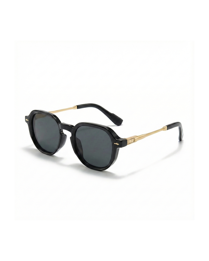 Geometric Sunglasses with Gold-Tone Accents &amp; UV Protection | Robin