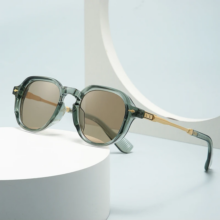 Geometric Sunglasses with Gold-Tone Accents &amp; UV Protection | Robin