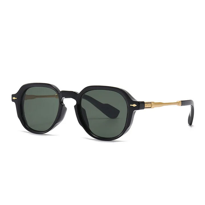 Geometric Sunglasses with Gold-Tone Accents &amp; UV Protection | Robin