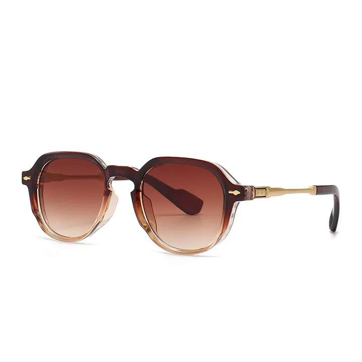 Geometric Sunglasses with Gold-Tone Accents &amp; UV Protection | Robin