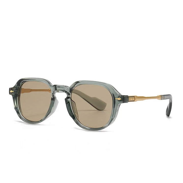 Geometric Sunglasses with Gold-Tone Accents &amp; UV Protection | Robin