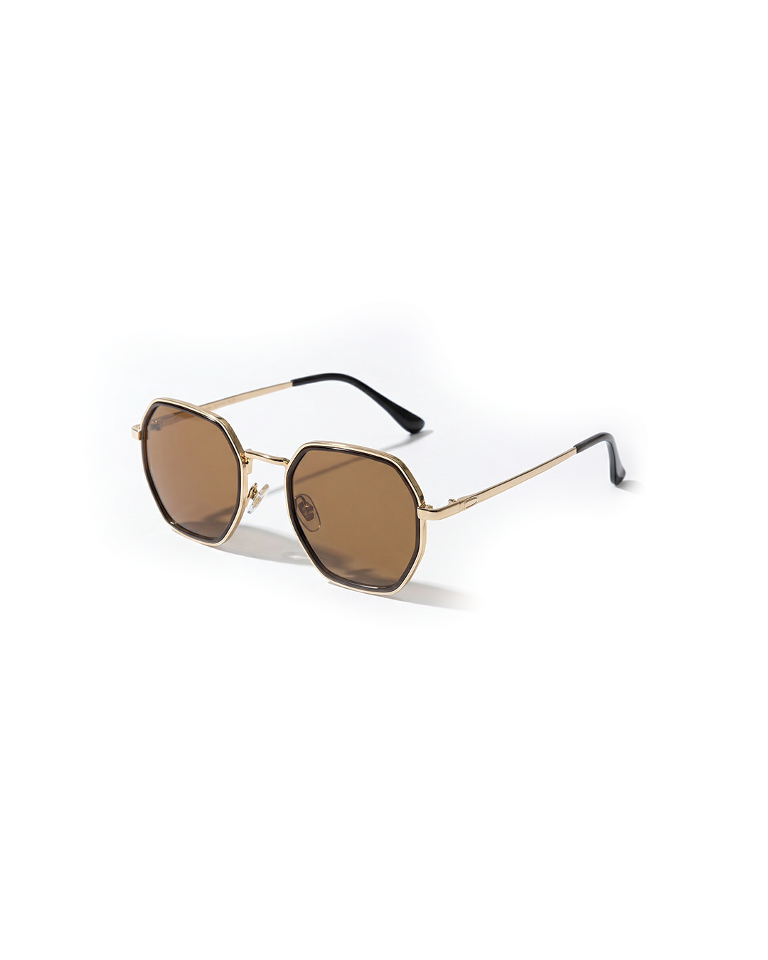 Octagonal Metal Frame Sunglasses with UV400 Protection | Peyton