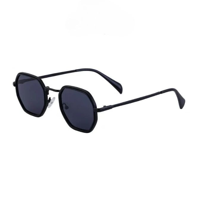 Octagonal Metal Frame Sunglasses with UV400 Protection | Peyton