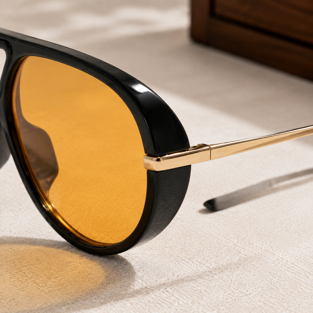 Oversized Aviator Sunglasses with Gradient Lens | Reese
