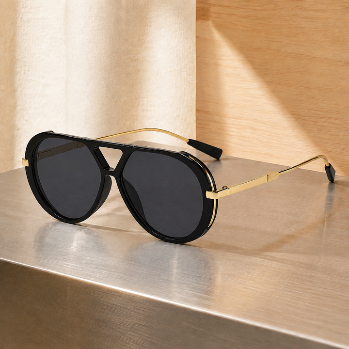 Oversized Aviator Sunglasses with Tortoise Frame &amp; UV400 Lenses | Blake