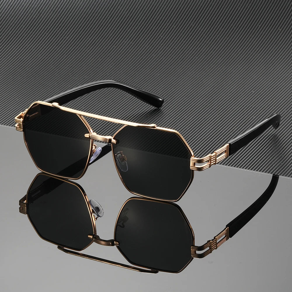 Oversized Hexagonal Sunglasses with UV Protection Lenses | Sasha