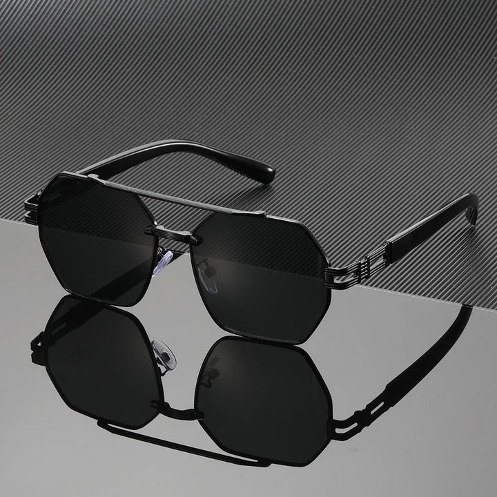Oversized Hexagonal Sunglasses with UV Protection Lenses | Sasha