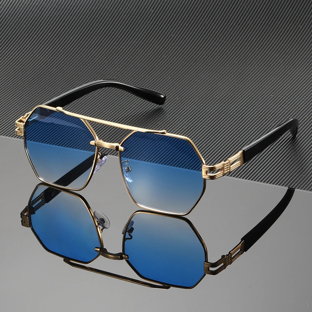 Oversized Hexagonal Sunglasses with UV Protection Lenses | Sasha
