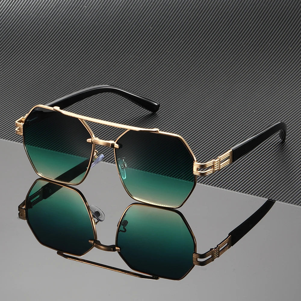 Oversized Hexagonal Sunglasses with UV Protection Lenses | Sasha