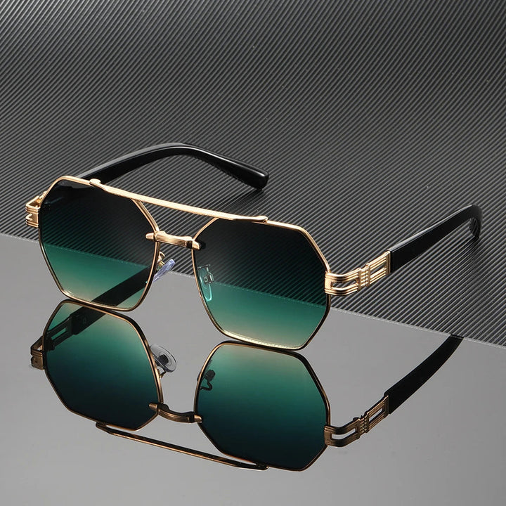 Oversized Hexagonal Sunglasses with UV Protection Lenses | Sasha