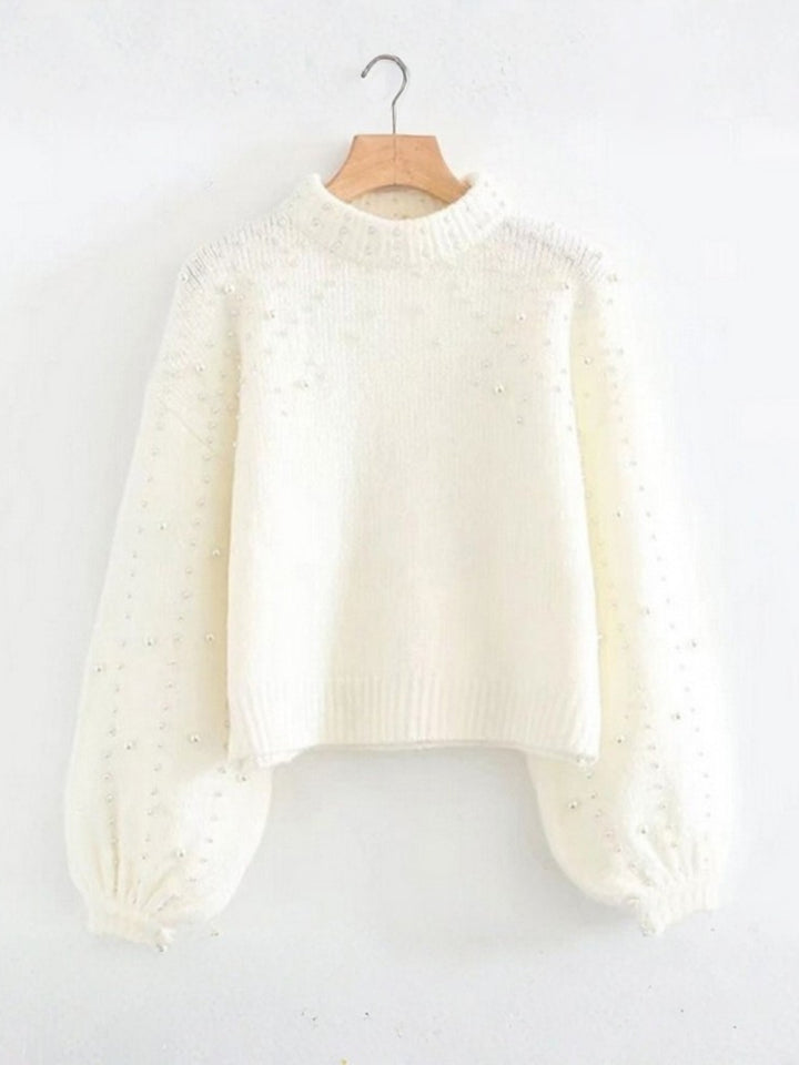Women’s Pearl Embellished Knit Jumper