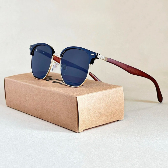 Retro Browline Polarized Sunglasses with Acetate Frame | Micah