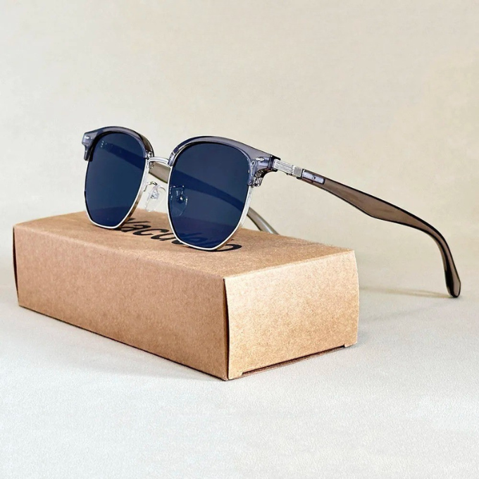 Retro Browline Polarized Sunglasses with Acetate Frame | Micah