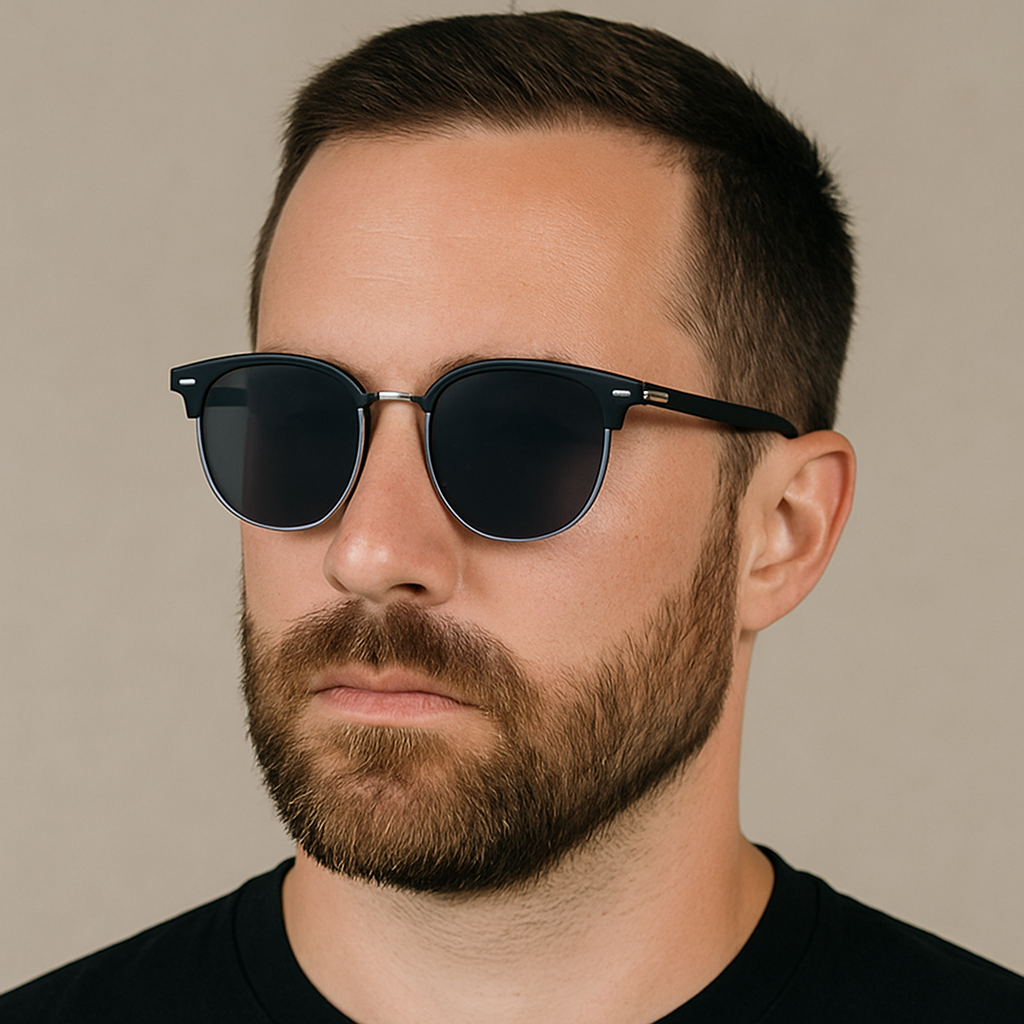 Retro Browline Polarized Sunglasses with Acetate Frame | Micah