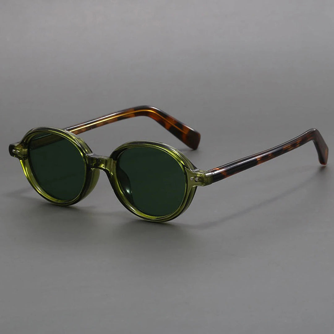 Retro Oval Acetate Sunglasses with Polarized Lenses | Cameron