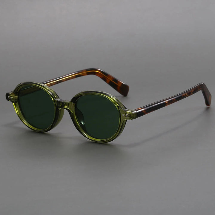 Retro Oval Acetate Sunglasses with Polarized Lenses | Cameron