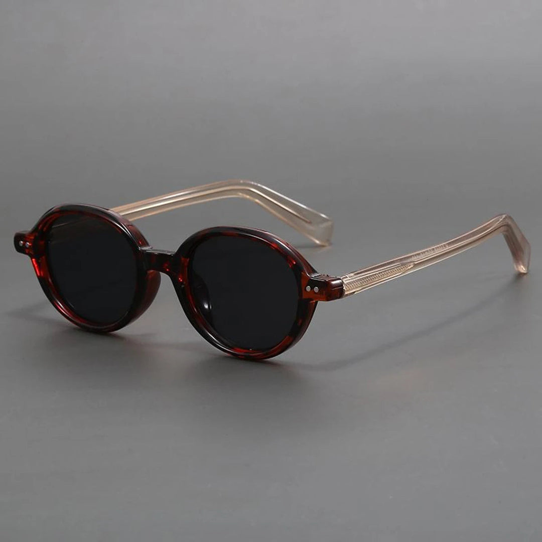 Retro Oval Acetate Sunglasses with Polarized Lenses | Cameron