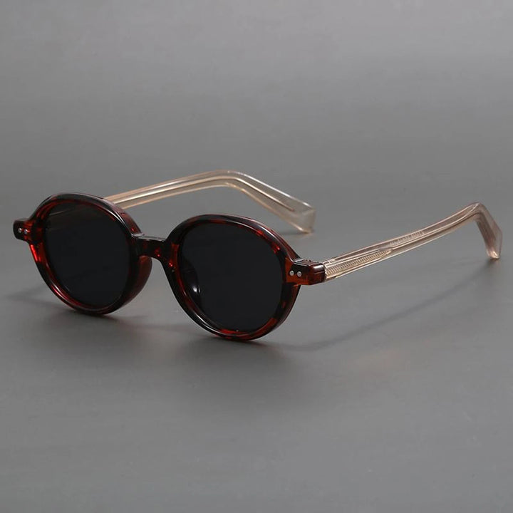 Retro Oval Acetate Sunglasses with Polarized Lenses | Cameron
