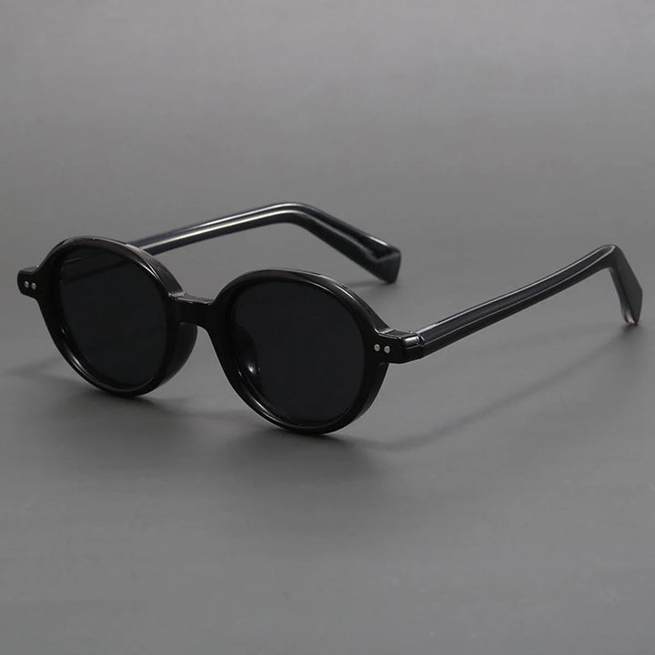 Retro Oval Acetate Sunglasses with Polarized Lenses | Cameron