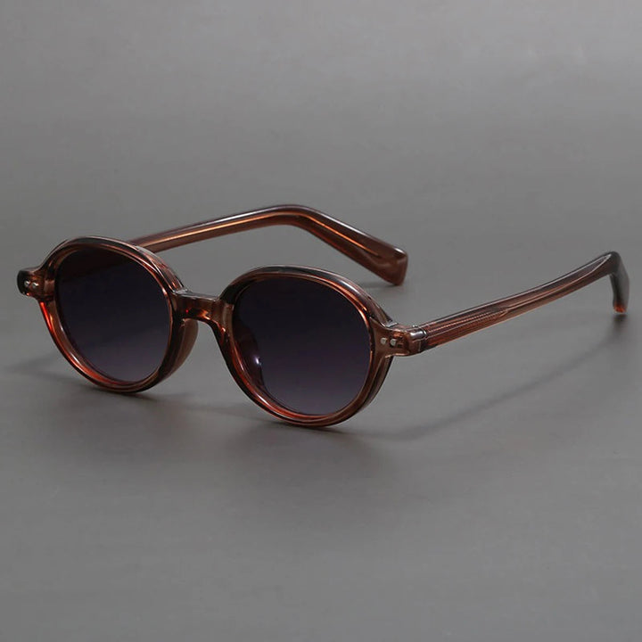 Retro Oval Acetate Sunglasses with Polarized Lenses | Cameron