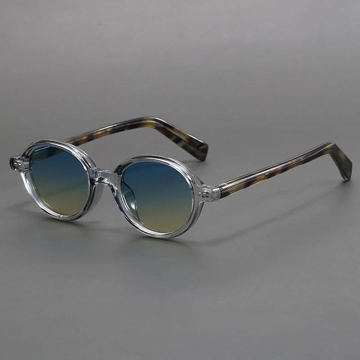 Retro Oval Acetate Sunglasses with Polarized Lenses | Cameron