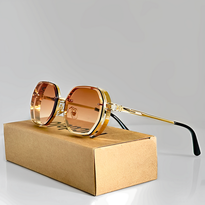 Retro Oversized Square Sunglasses with Gradient Lenses | River