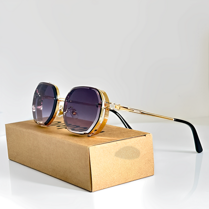 Retro Oversized Square Sunglasses with Gradient Lenses | River