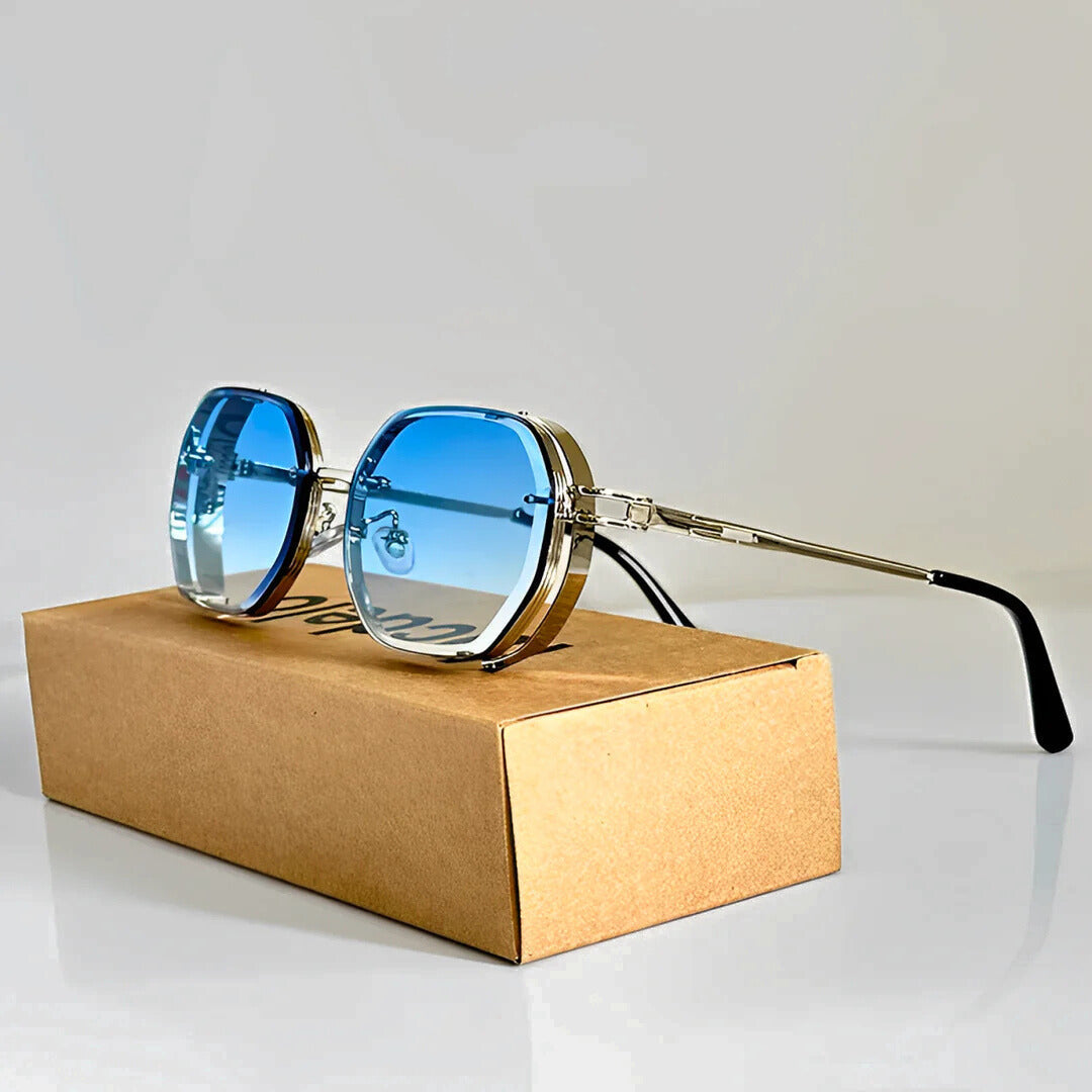 Retro Oversized Square Sunglasses with Gradient Lenses | River