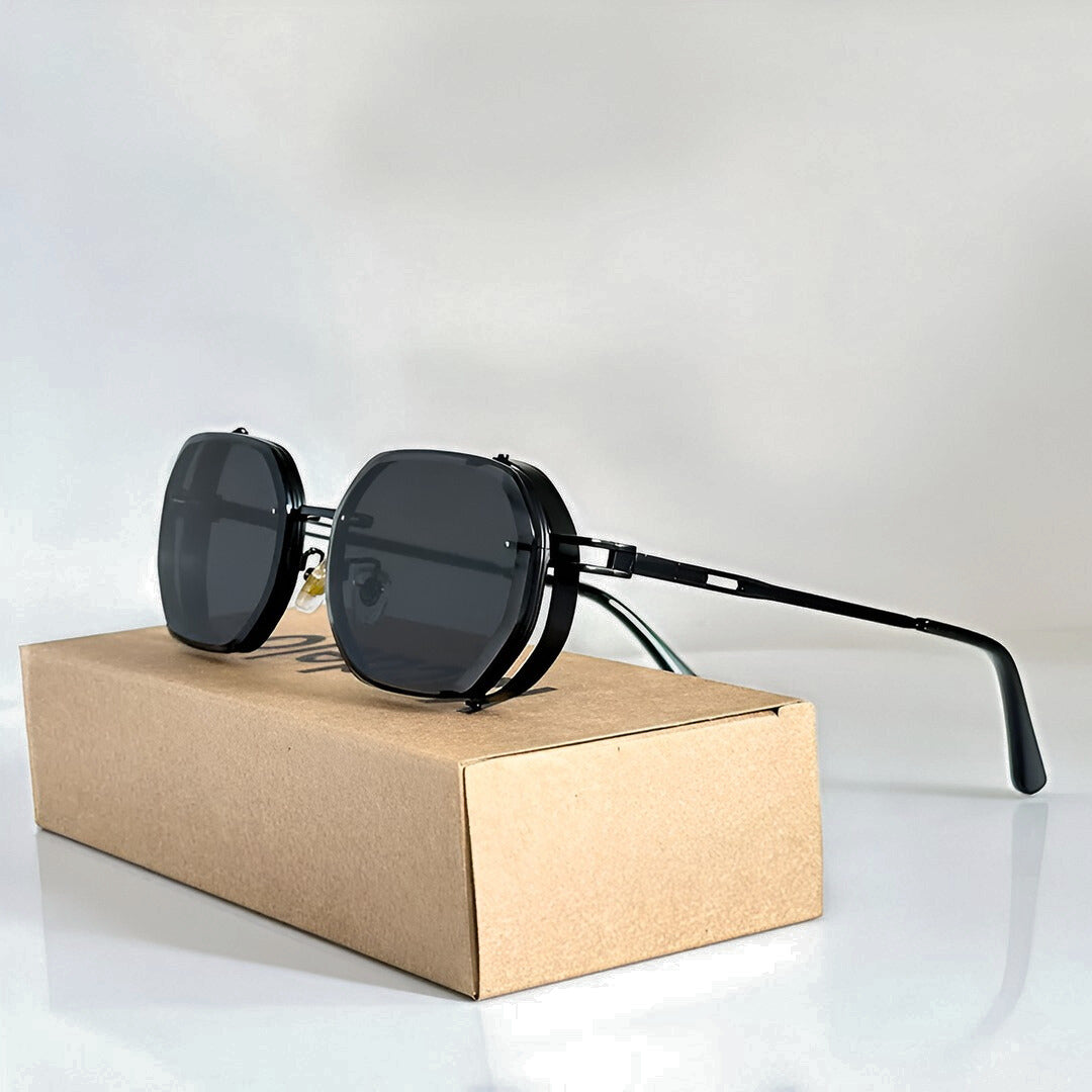 Retro Oversized Square Sunglasses with Gradient Lenses | River