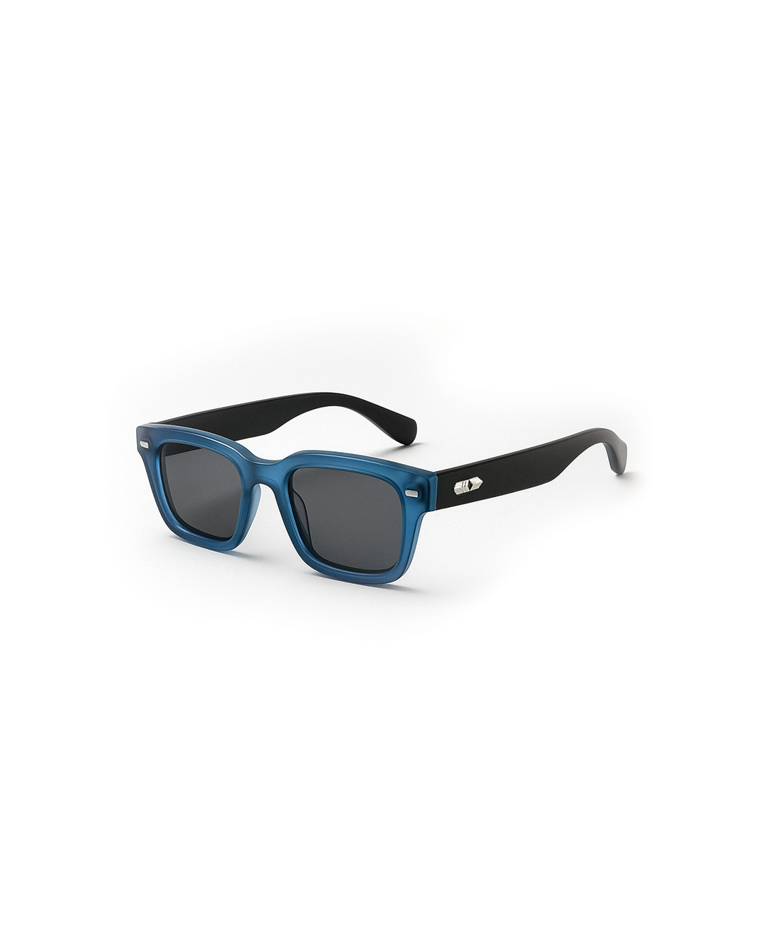Retro Square Frame Sunglasses with Contrast Color Arms | Ellis