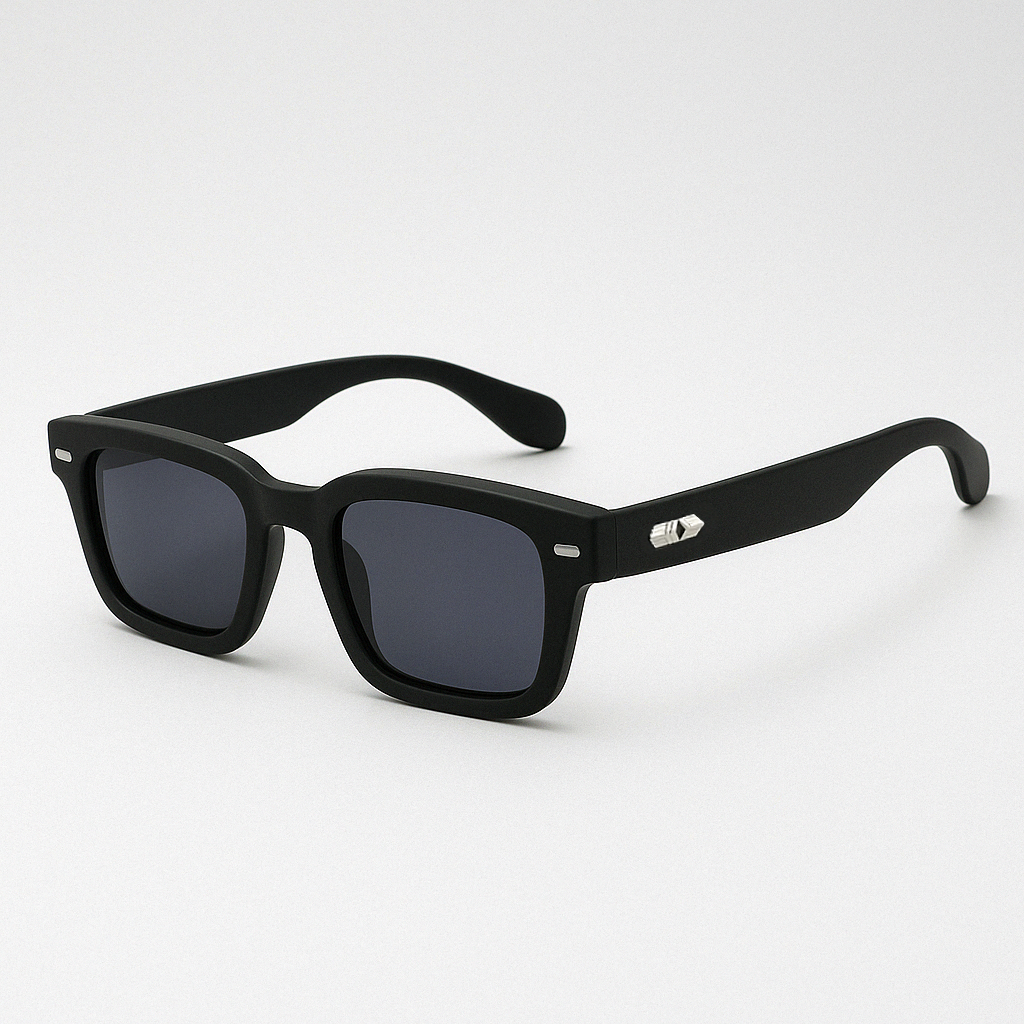 Retro Square Frame Sunglasses with Contrast Color Arms | Ellis