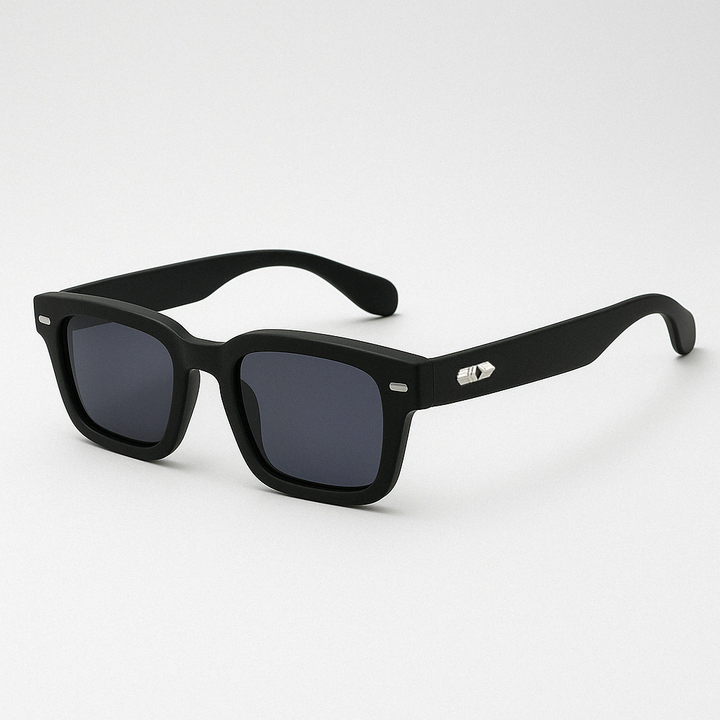 Retro Square Frame Sunglasses with Contrast Color Arms | Ellis