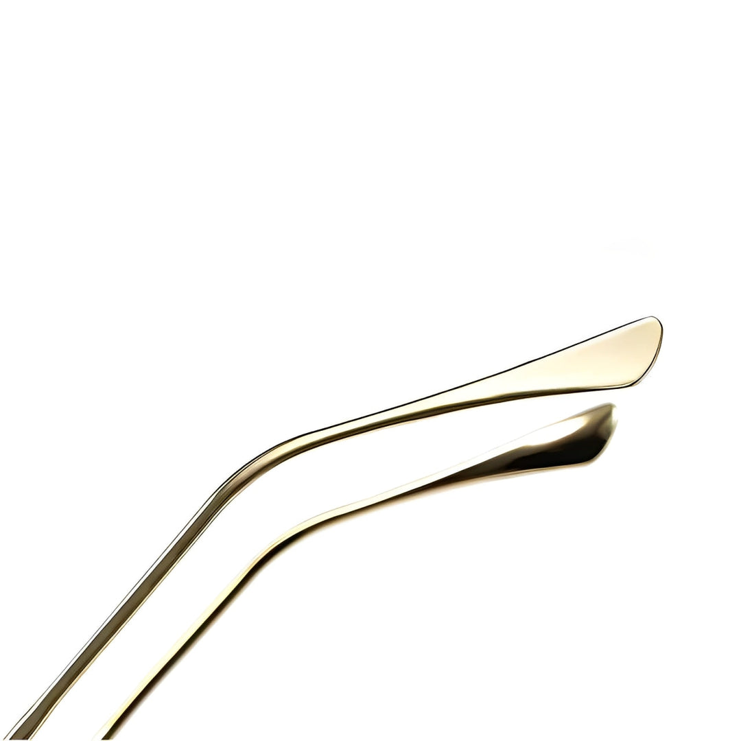 Rimless Square Sunglasses with Gradient Lenses &amp; Gold Frame | Zion