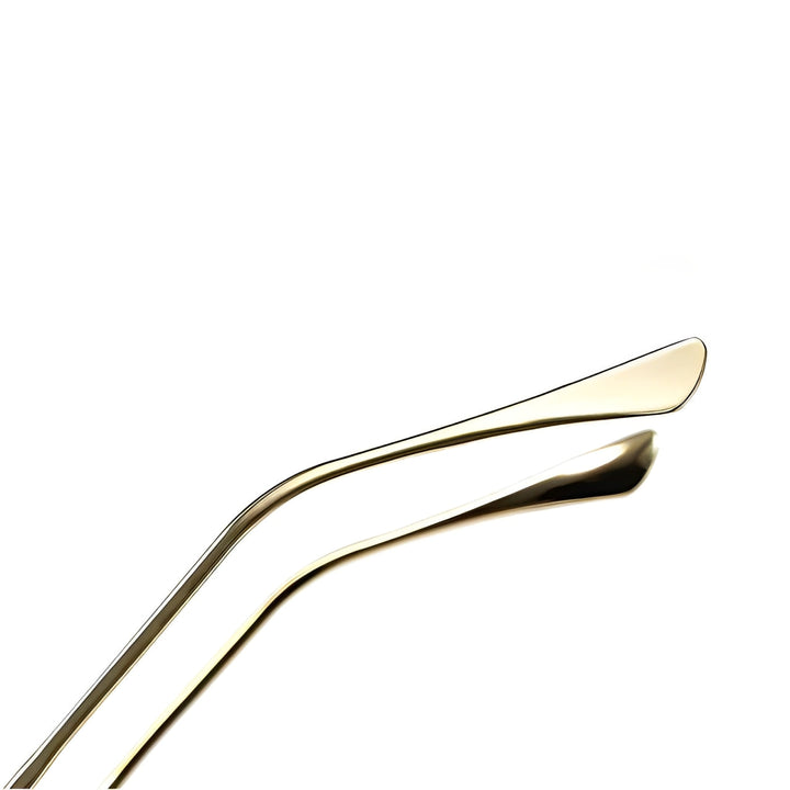 Rimless Square Sunglasses with Gradient Lenses &amp; Gold Frame | Zion