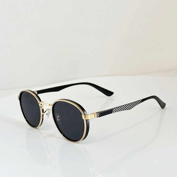 Round Metal-Accent Sunglasses with Gradient Lenses | Nico
