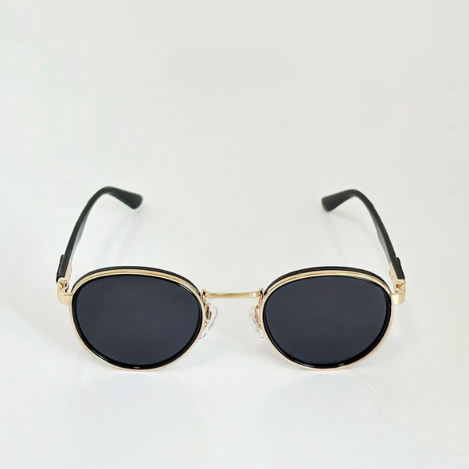 Round Metal-Accent Sunglasses with Gradient Lenses | Nico