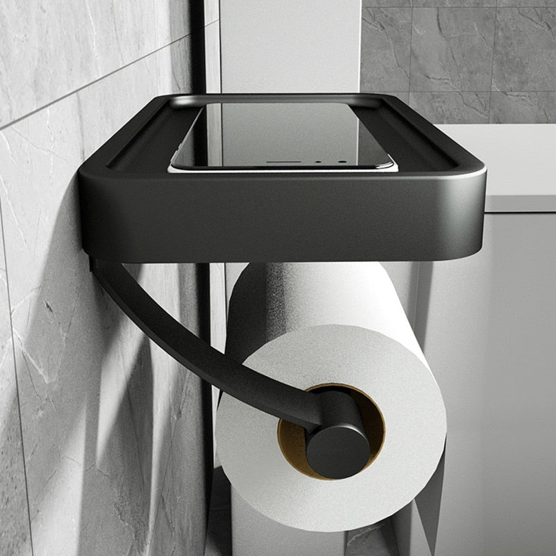 Wall-Mounted Toilet Roll Holder - SleekShelf