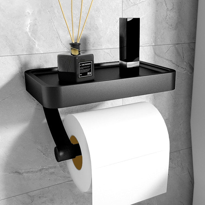 Wall-Mounted Toilet Roll Holder - SleekShelf