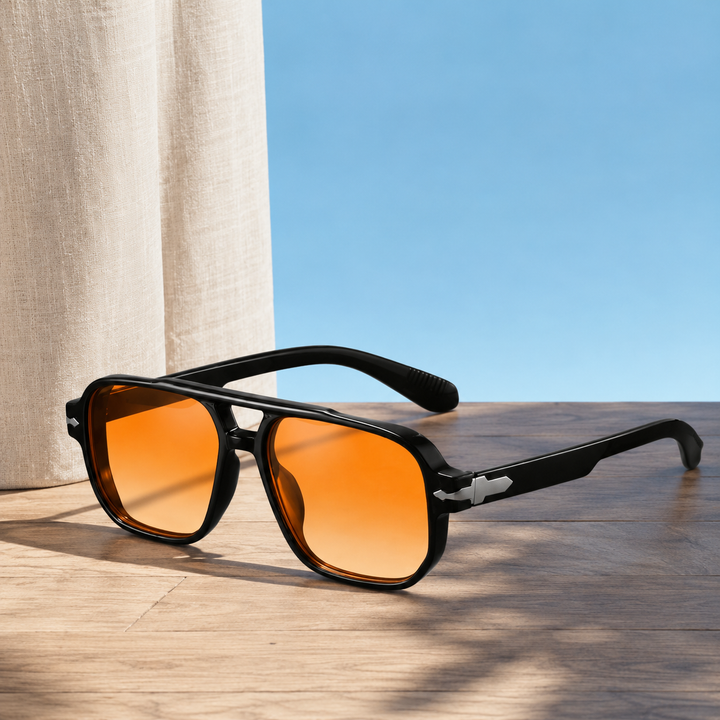 Square Aviator Sunglasses with Gradient Lenses &amp; UV400 | Sage