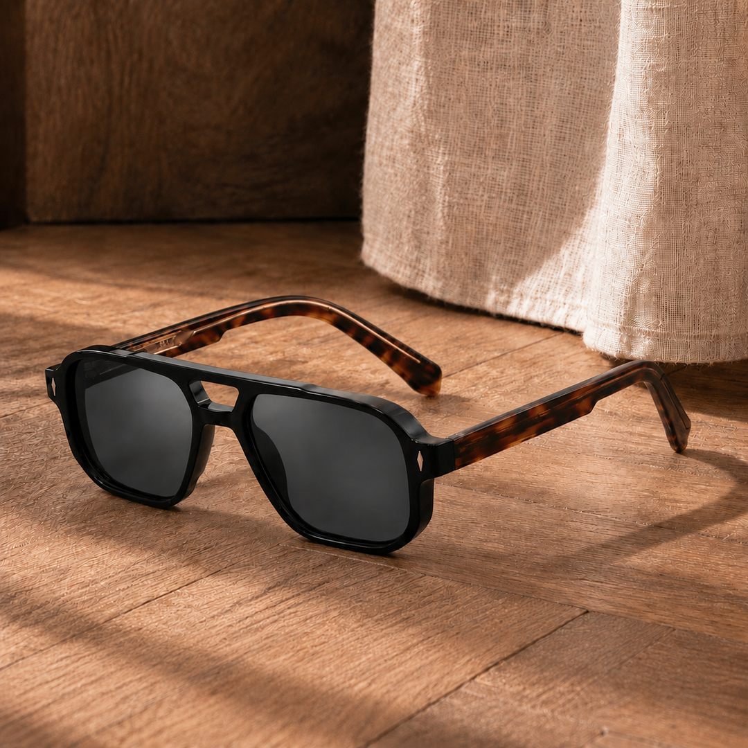 Square Aviator Sunglasses with UV400 Protection | Jordan