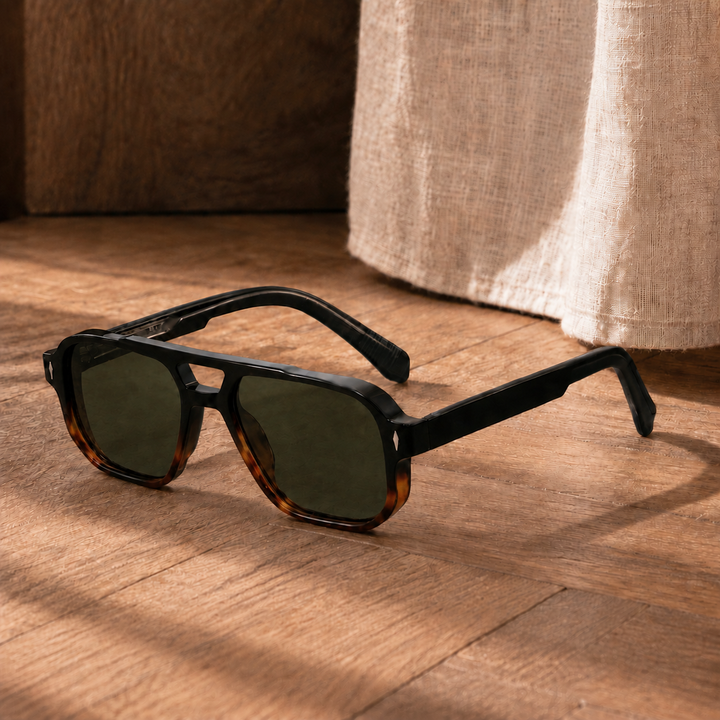 Square Aviator Sunglasses with UV400 Protection | Jordan