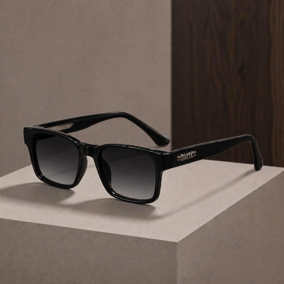 Square-Frame Sunglasses with UV400 Protection and Tortoise Arms | Tatum